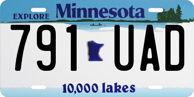 MN license plate 791UAD