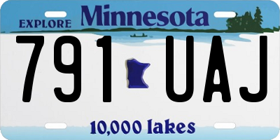 MN license plate 791UAJ