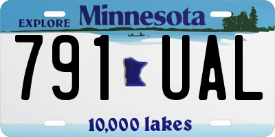MN license plate 791UAL