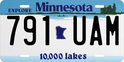 MN license plate 791UAM