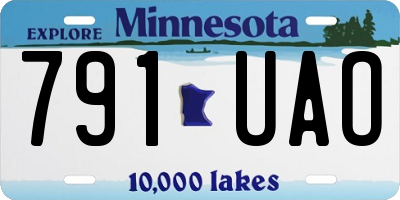 MN license plate 791UAO