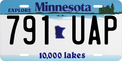 MN license plate 791UAP
