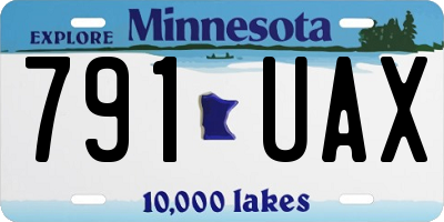 MN license plate 791UAX
