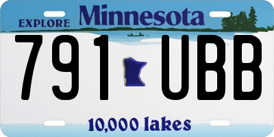 MN license plate 791UBB