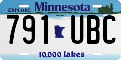 MN license plate 791UBC
