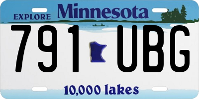 MN license plate 791UBG