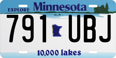 MN license plate 791UBJ