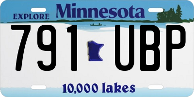 MN license plate 791UBP