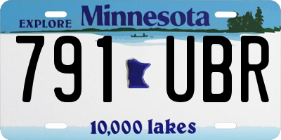 MN license plate 791UBR