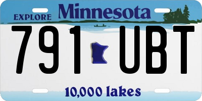 MN license plate 791UBT