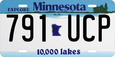 MN license plate 791UCP
