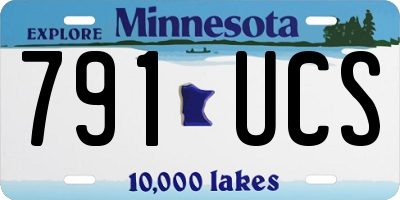 MN license plate 791UCS