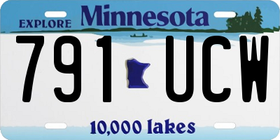 MN license plate 791UCW