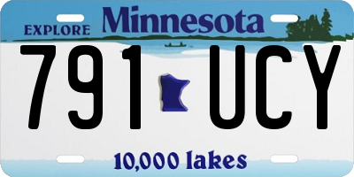 MN license plate 791UCY