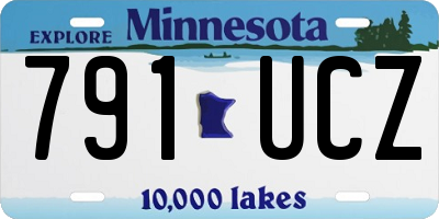 MN license plate 791UCZ