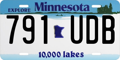 MN license plate 791UDB