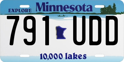 MN license plate 791UDD