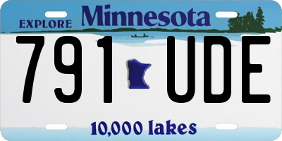 MN license plate 791UDE