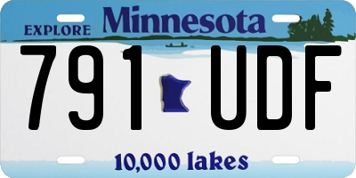 MN license plate 791UDF