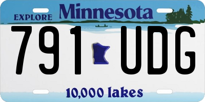 MN license plate 791UDG