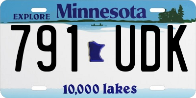 MN license plate 791UDK