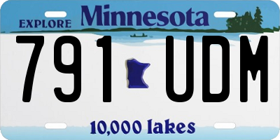 MN license plate 791UDM