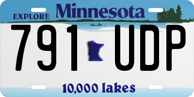 MN license plate 791UDP