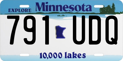 MN license plate 791UDQ