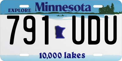 MN license plate 791UDU