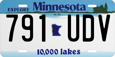MN license plate 791UDV