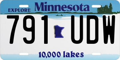 MN license plate 791UDW