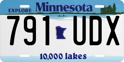 MN license plate 791UDX