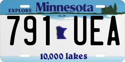 MN license plate 791UEA