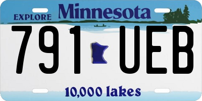 MN license plate 791UEB