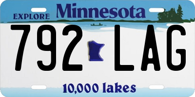 MN license plate 792LAG