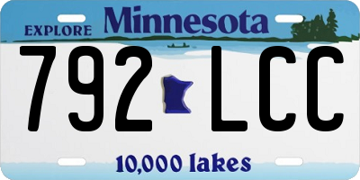 MN license plate 792LCC