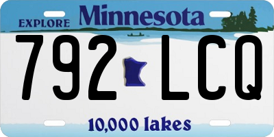 MN license plate 792LCQ