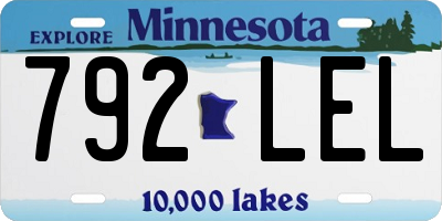 MN license plate 792LEL