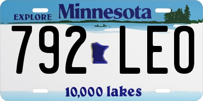 MN license plate 792LEO