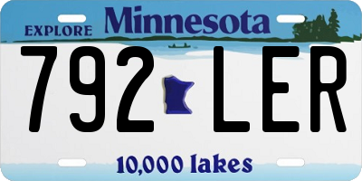 MN license plate 792LER