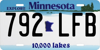 MN license plate 792LFB