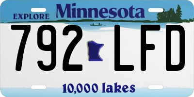 MN license plate 792LFD