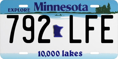 MN license plate 792LFE