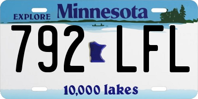 MN license plate 792LFL