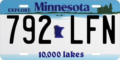 MN license plate 792LFN