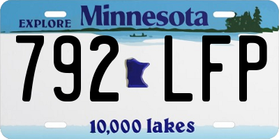 MN license plate 792LFP