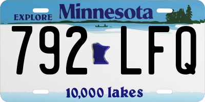 MN license plate 792LFQ