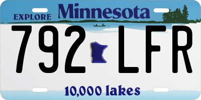 MN license plate 792LFR