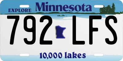 MN license plate 792LFS