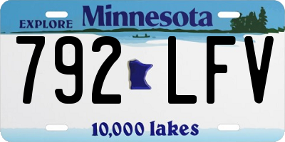 MN license plate 792LFV